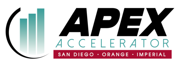 The apex accelerator logo is shown on a white background